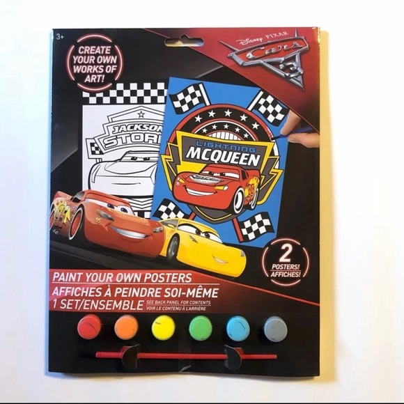 Disney | Toys | Disney Pixar Cars Paint Your Own Posters Set | Poshmark